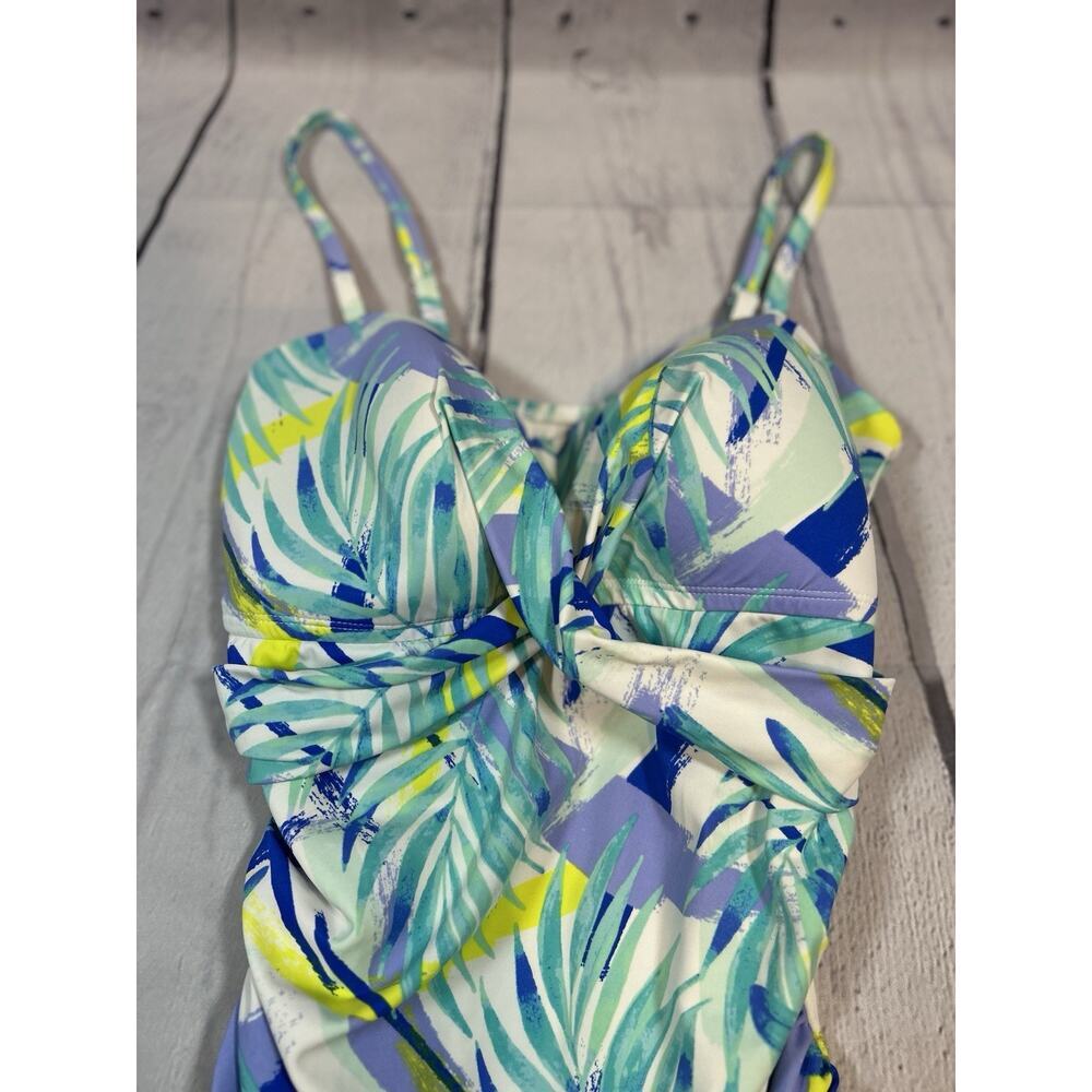 Tropical Floral One Piece Swimsuit Sonnet Shores Size 12 - Picture 3 of 9